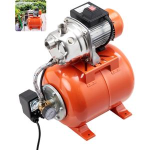 3/4 HP Shallow Well Jet Pump,850 GPH Flow Rate,115V Auto Pressure Switch with Stainless Steel Tank for Lawn, Car Washing, Home Irrigation, Veggie Garden & Landscaping Watering, Winter-Proof Design
