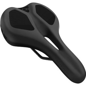 FIFTY-FIFTY Mountain Bike Seat, Comfortable Memory Foam Bicycle Seat, Lightweight Waterproof Bicycle Saddle for Men and Women, Compatible with MTB, Road Bike, E-MTB