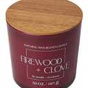 Natural Wax Blend Candle Glass Jar, Firewood + Clove 50 OZ