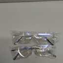 2 Pairs Rimless Clear Bifocal Reading Glasses Blue Light Blocking Readers for Men Women Eyewear Far Near Eyeglasses (3.5 x)