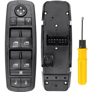 Master Power Window Switch, Driver Side 8 + 13 Pins, Replacement for 2011-2016 Do-dge Journey, 68084001AB, 68084001AC, 68084001AD, DWS1893