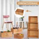 Barydat Set of 5 Wood Crates for Display Decorative Nesting Wooden Crate Storage with Handles Vintage Farmhouse Style Decorative Boxes Multipurpose Fruits Vegetables Boxes(Brown,Classic)