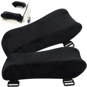 Ergonomic Office Chair Arm Pads, Memory Foam Armrest Pads for Office Chair Gaming Chair Arm Rest Covers for Desk Chair, Armrest Cushions for Elbow Pressure Relief (Set of 2) (Velvet)