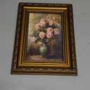 Vintage Floral Wall Art - Vintage Flower Posters Dark Academia Decor with Antique Gold Frame, Moody Autumn Botanical Prints for Bedroom, Living Room, Bathroom & Office Decor - 9x12 Inch