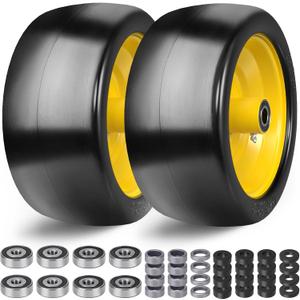 13x6.50-6 Zero Turn Mower Front Tires with 5.5"-7.5" Centered Hub,13x6.5-6 Flat Free Lawn Mower Tires for Commercial Grade Lawn,13x6.50-6 Lawn Mower Tires Flat Free