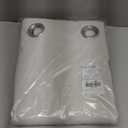 NICETOWN 100% Absolutely Blackout Linen Curtains with Thermal Insulated White Liner, Ivory, 52" Wide, 2 Pieces, Privacy Vertical Window Drapes for Office Laundry Living Room Windows 84 inch Long