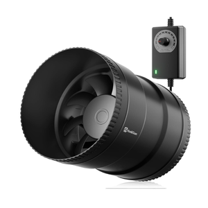 Hon&Guan 6 Inch Inline Booster Duct Fan with Speed Controller  345 CFM Airflow with 19.2W UltraLow Power and Low Noise