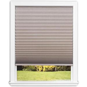 Redi Shade No Tools Easy Lift Trim-at-Home Cordless Pleated Light Blocking Fabric Shade Natural, 48" W x 64" L, (Fits windows 31 in - 48 in)