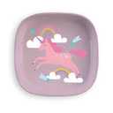Wheat Poly Pro square plate purple unicorn 6pcs