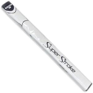 SuperStroke Zenergy Flatso 2.0 XL Golf Putter Grip with No Taper Enhanced SPYNE Technology, New Multi-Zone Texturing and Tech-Port, White/Black, Size: Flatso 17"