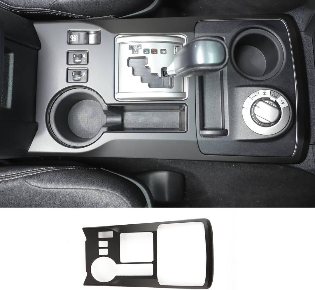 Voodonala for Toyota 4Runner Gear Shift Panel Cover Center Console Interior Trim for Toyota 4Runner SUV 2010-2023(Matte Black,1PC,ABS)