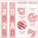 Graduation Party Decorations Class of 2026, Graduation Decorations with Congrats Grad Banner Fringe Foil Curtain Paper Flower Ball Balloons for High School College Graduation Party Supplies, Pink
