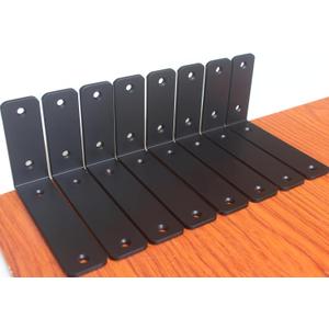 8 Pack - L 6" x H 4" x W1.5, 5mm Thick Black L Shelf Bracket, Iron Shelf Brackets, Metal Shelf Brackets, Floating Shelf, Shelf Supports with Screws