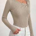 PRETTYGARDEN Womens Fall Long Sleeve Shirts Asymmetrical Tops (M)