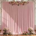 2 Panles Dusty Rose Backdrop Curtains - Wrinkle Free Fabric Backdrop Curtain for Photoshoot,10ft Wedding Party Photo Backdrop Drapes for Birthday Baby Shower Photography Stage Background Decorations