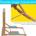 MEEDEN A3 Wooden Tabletop Easel for Painting, 5-Position Adjustable Drawing & Sketching Board with Shoulder Strap, Portable Beechwood Desktop Art Easel Stand for Adults, Artists, Beginners & Student (A318 1/2 L * 14 1/4W) Wood Color