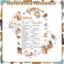 Estune 331 Pcs Bridal Shower Games Supplies, 5 Sets 250 Pcs Wedding Cards 1 Bridal Shower Games with 60 Rings and 20 Pencils(Love is Brewing)