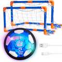 Let Loose Moose Hover Soccer Ball - Boys Birthday Gifts - Indoor Hoover Balls for Kids Age 6, 7, 8, 9, 10, 11, 12 Year Old - Light-Up Toy Game for Kid - 6-8, 8-12 - Rechargeable - with 2 Goals