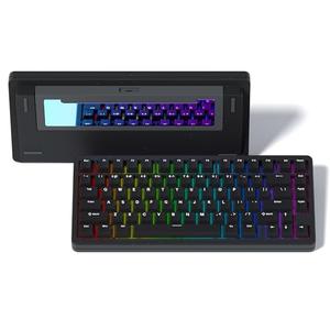 Womier SK75 75% Keyboard with Full Aluminum Wireless Mechanical Gaming Keyboard, VIA Custom Pre-lubed POM Switches RGB Creamy Gaming Key Board, 3-Modes Gasket Hot Swappable, Black
