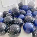50 pcs 12 inch Space Theme Party Balloons Astronaut Rocket Foil Balloons Star Printed Latex Air Globos Birthday Party Supplies (Mixed Star Balloons 1)
