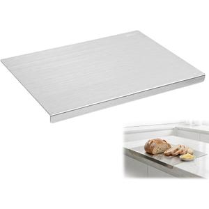 304 Stainless Steel Cutting Board with Lip, 15.7 x 11.8 Inch