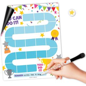 Hadley Designs Colorful Reward Chart for Kids-Magnetic Responsibility Chart, Reward Chart for Toddlers 2-4 Years, Good Behavior Chart for Kids at Home