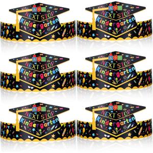 60 Pcs Preschool Paper Graduation Crown for Kids Graduation Caps Hats for Students Grad Decorations