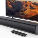Sound Bar for TV, 14.2" 40W TV Soundbar, Surround Home Audio Speaker with Custom Bass Reflector, 3 EQ Modes, Wall Mount Wired Soundbar Compatible with Smart TV, PC, Laptop, Projector for Home Theater