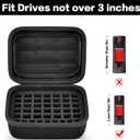 Comecase USB Flash Drive Case, Thumb Drive, Memory Card SD SDXC SDHC Card Holder Organizer, Electronic Accessories Storage Bag for SanDisk/SamData/Samsung/TOPESEL/PNY