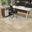 Amyracel Extra Large Office Chair Mat for Low Pile Carpeted Floors - 46" x 60" Clear Desk Chair Floot Mat for Home & Offices, Easy Glide Plastic Floor Mat for Office Chair On Carpet