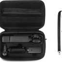 Waterproof Hard Case for DJI Osmo Pocket 3, Protective Storage Bag with Custom Compartments for Combo Accessories, Portable Travel Carrying Case (Black), 23.5 x 15.5 x 6.5 cm