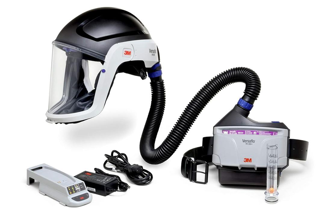 3M PAPR Respirator, Versaflo Powered Air Purifying Respirator Kit, TR-300N+ HIK, Heavy Industry, Hard Hat Assembly, All-in-One Respiratory Protection for Particulates, NIOSH Approved, Grinding, 1 Count