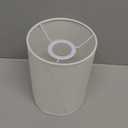 MY MIRONEY Cylindrical Lampshades White Linen Drum Lamp Shades Modern Style Lampshade Cover Replacement for Floor Lamp, Table Lamp, Bedside Lamp, 1.64" Screw Thread Diameter