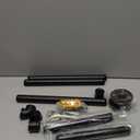 Industrial Pipe Clothing Rack, 41 Inch, Clothes Racks for Hanging Clothes, Garment Racks,Black Iron Pipe Clothes Hanging Bar,Multi-Purpose Hanging Rod for Closet 2 Base(1 Pack) (Black)