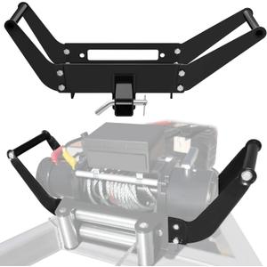 JY PERFORMANCE Cradle Winch Mount Mounting Plate 8000-13000 Lbs Capacity Winch Mounting Hitch Receiver Recovery Winches Foldable 10 x 4-1/2