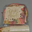 Fall theme Party Supplies Kit, Serve 25, Autumn Harvest Disposable Dinnerware Includes: Paper Dinner Plates, Dessert Plates, Napkins, Cups, and Tablecloth, for Thanksgiving Party Decorations
