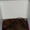 AISI HAIR Long Wavy Brown with Blonde Highlight Lace Hairline Wigs for Women, Middle Part Synthetic Heat Resistant Wig for Daily Party-26 Inch