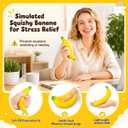 Bannana Squishy Toy,Fake Banana Stress Relief Fidget,2026 Bannana Squishy Stress Toy for Stress Relief and EnhancementLightweight Squeeze Fidget for Adults,Soft PU Foam, 6.89 Inches