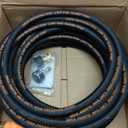 3/8" ID Pressure Washer Hose 50 ft, 4800 PSI Steel-Braided & Durable - Flexible & Kink-Resistant, Power Washer Hose with Swivel Quick Connect & M22-14mm Adapter, Hot/Cold Water Compatible (Black)