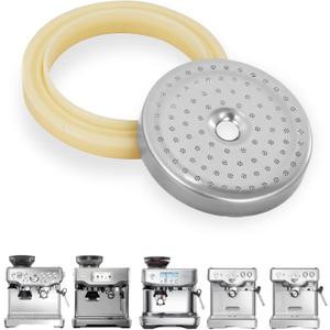 Precision Shower Screen with 54mm Food Grade Silicone Gasket, Espresso Machine Replacement Parts Compatible with All 800 Series 54mm Breville Espresso Machine and Sage Espresso Machines