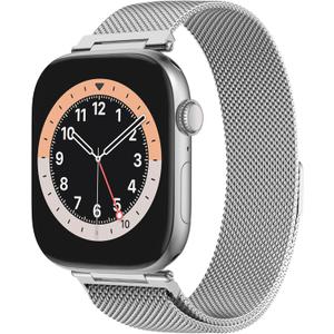 Stainless Steel Milanese Loop Compatible with Apple Watch 38mm 40mm 41mm 42mm 44mm 45mm 46mm, 20MM Width Magnetic Replacement Band for Women Men, Adjustable Metal Clasp Strap for iWatch Series 11 10 9 8 7 6 5 4 3 2 1 SE