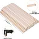140Pcs 1/4" x 12" Balsa Wood Sticks, Square Dowel Rods Unfinished Balsa Wood Strips Hardwood Sticks for Crafts DIY Projects Models Making