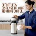 Coffee Carafe Insulated 102 OZ / 3L Stainless Steel Hot Beverage Dispenser, Airpot Coffee Dispenser with Pump, Thermal Coffee Carafe for Hot Liquids, Coffee Carafes for Keeping Hot Drink Dispenser