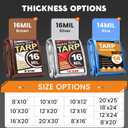 Keten Tarps Heavy Duty Waterproof 20X25 Feet, Extra Thick 16 Mil, Tear & Fade Resistant, UV Blocking, Outdoor Tarp with Reinforced Grommets for Roof, Camping, Patio, Pool, Boat (Brown/Silver)
