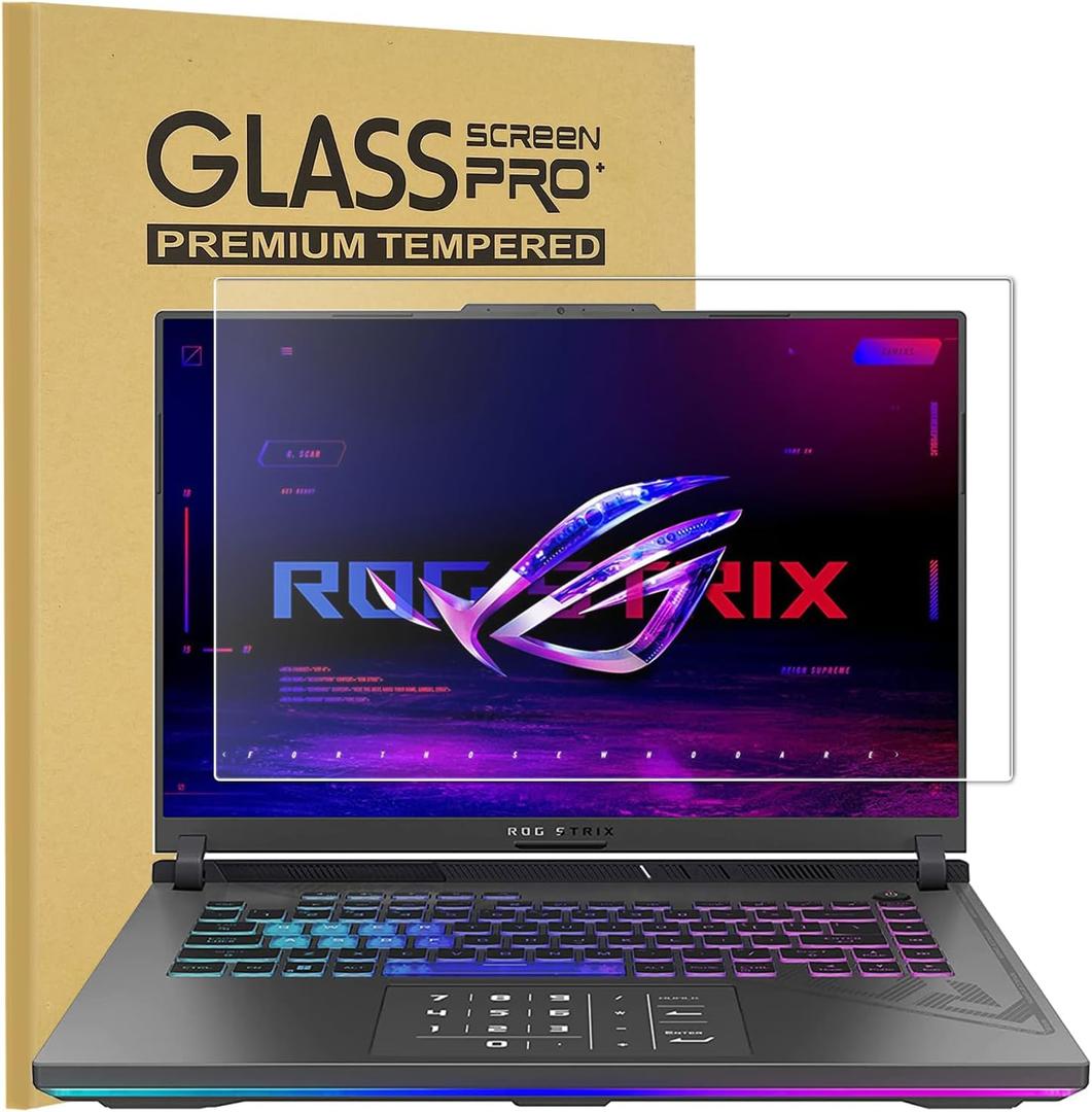 KEANBOLL [9H Hardness] Tempered Glass Screen Protector for ASUS ROG Strix G16 & ROG Strix SCAR 16 Gaming Laptop, Anti-Scratch & Bubble-Free, HD Clarity (2023-2025 Models), 2 Pack
