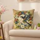 2 x GAGEC Summer Pillow Covers 18x18 Inch Vintage Spring Decor Bumming Bird Decor Bird Throw Pillowcases for Home Living Room Bedroom Holiday Decorations