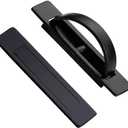2 Pcs Invisible Cabinet Drawer Handle 180 Rotating Zinc Alloy Hidden Grip Concealed Door Pulls Handles Hardware for Cabinet,Tatami,Wardrobe,Drawer,Closet,Cabin (Black)