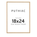 puthiac 18x24 Oak Wood Picture Frames -18"x24" Poster Frames for Wall, 18x24 Picture Frame, 18 x 24 Picture Frames, 18 x 24 Frame for Wall(1 Pack, Beige)
