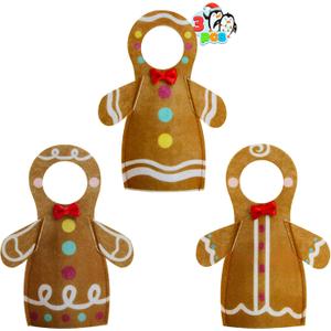 JOYIN 3 PCS Xmas Doll Clothing Gingerbread Set, Gingerbread Doll Outfits Christmas Accessories Outfits for Christmas Party Decorations and Xmas Holiday Party Favors