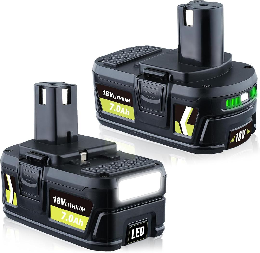 LUMSING 2Pack 7.0 Ah P108 Lithium Replacement for Ryobi 18V Battery Compatible with Ryobi Battery P102 P103 P104 P105 P107 P108 P109